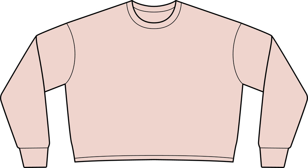 Women's Lightweight Crop Crewneck Sweatshirt