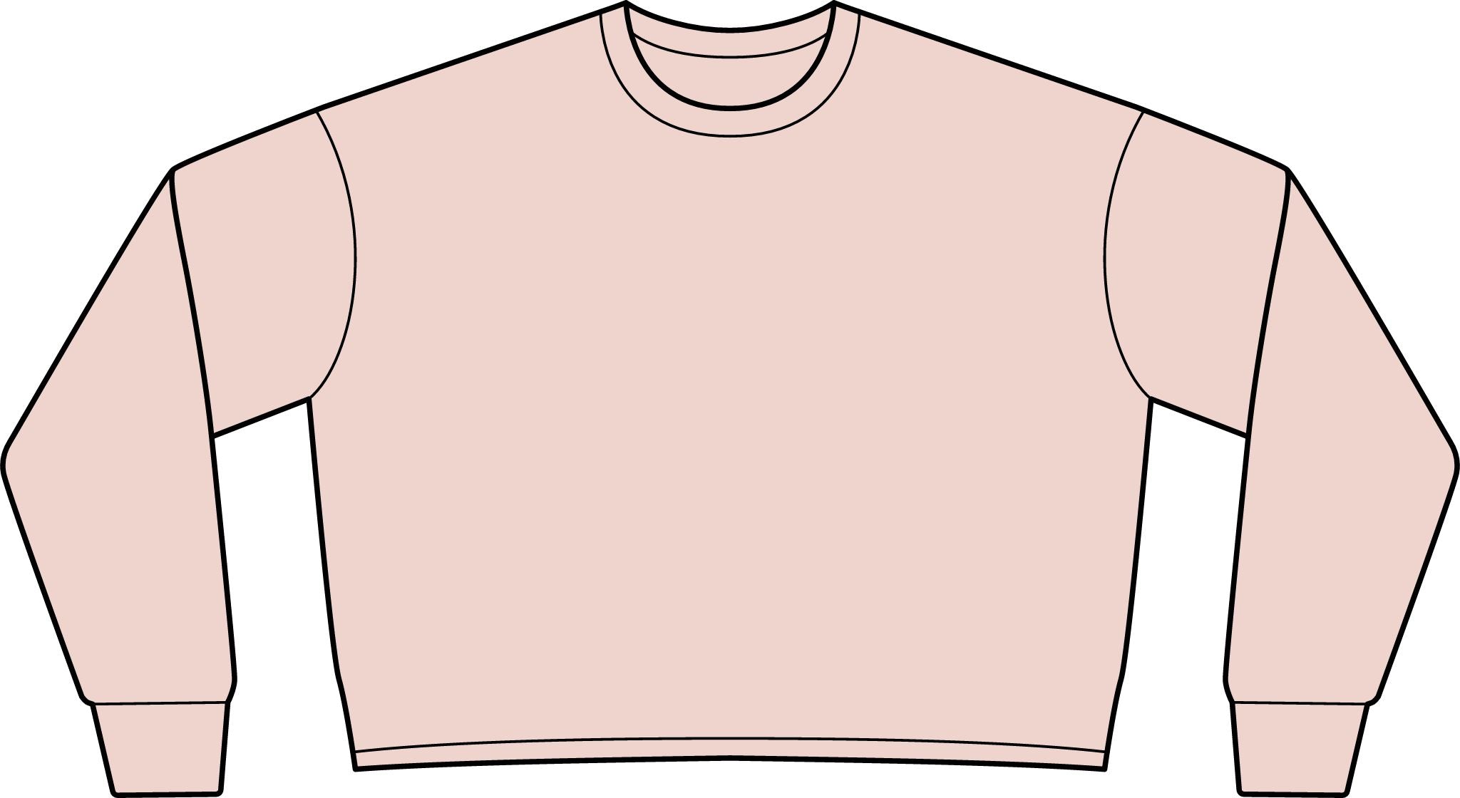 Women's Lightweight Crop Crewneck Sweatshirt
