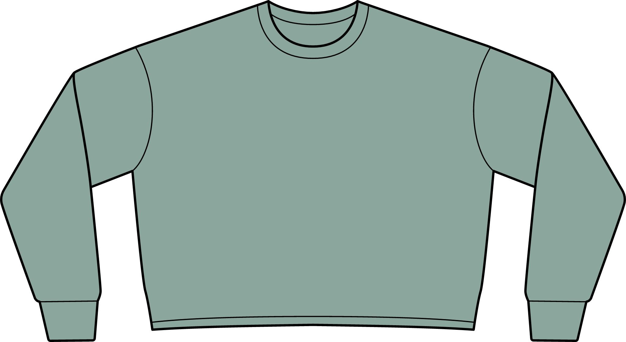 Women's Lightweight Crop Crewneck Sweatshirt