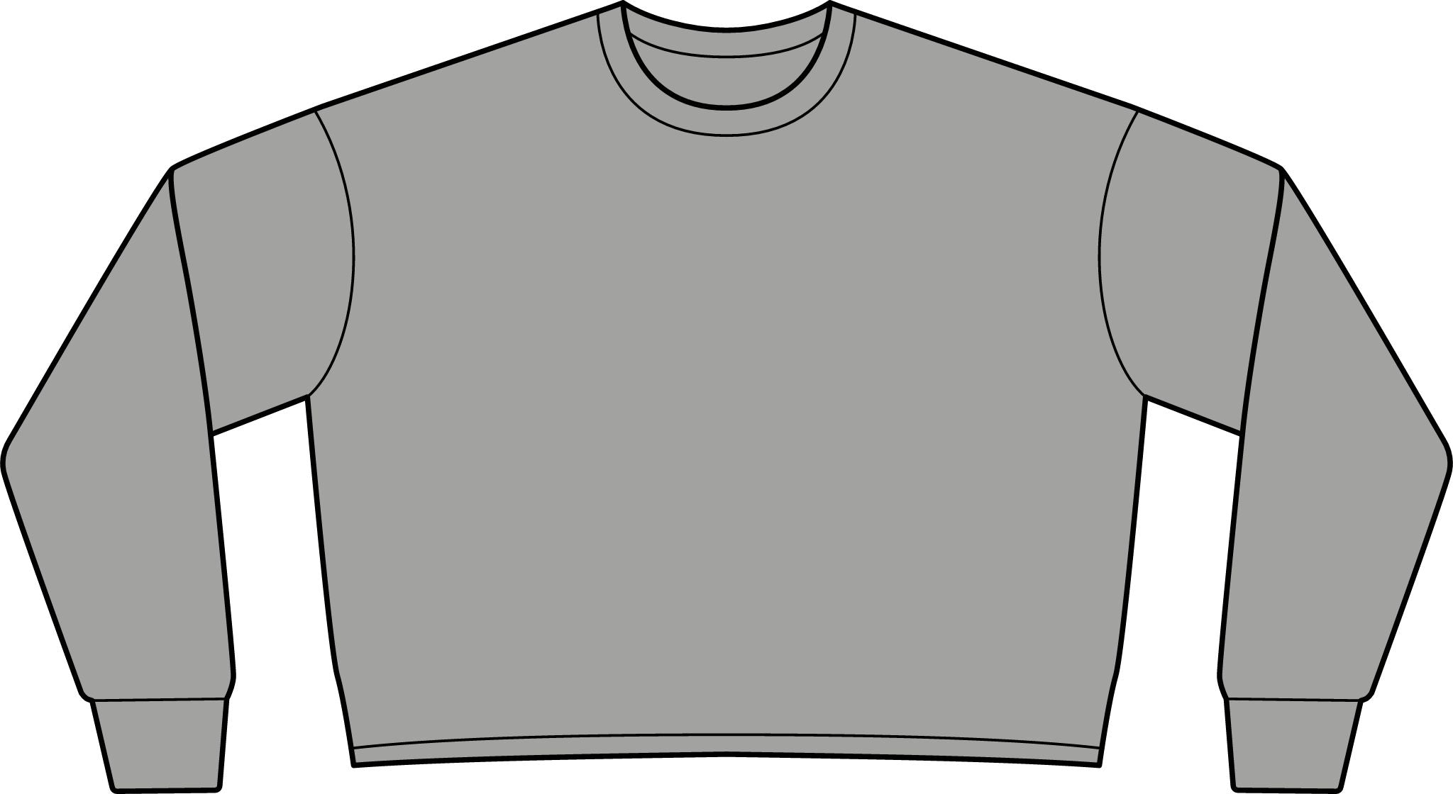 Women's Lightweight Crop Crewneck Sweatshirt