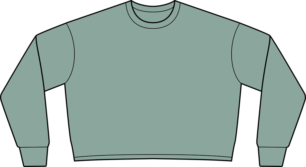 Women's Lightweight Crop Crewneck Sweatshirt