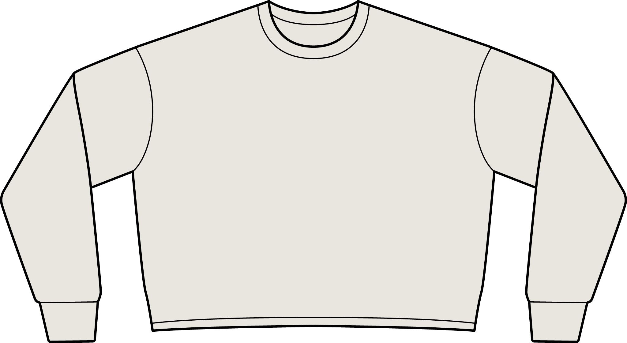 Women's Lightweight Crop Crewneck Sweatshirt